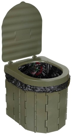 WC da Campeggio Pieghevole OD Verde Viaggio Tempo Libero Pesca Emergenza MFH Art. 27920B