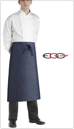 Grembiule Francese Lungo Cuoco Chef Banconiere Barista Ego Chef Italia Jeans Art.6107070C