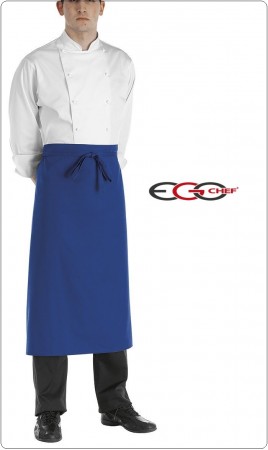 Grembiule Francese Lungo Cuoco Chef Banconiere Barista Ego Chef Italia Blu Royal Art.6107005C