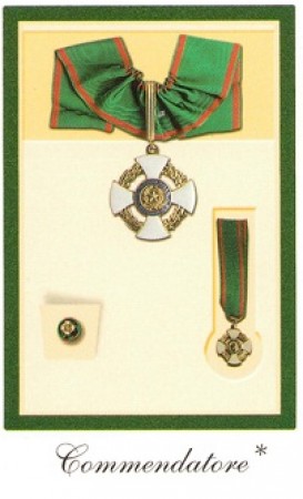 Set Medaglie Commendatore COMPLETO COMMENDATORE dell'Ordine della Repubblica OMRI Medaglia + Spilla Art.FAV.38