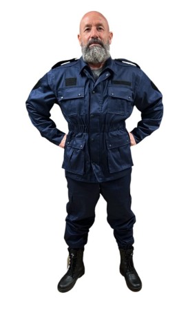Completo Operativo Elasticizzato Ordine Pubblico OP Giacca + Pantaloni Colore Blu Navy  Guardie Giurate GPG IPS Vigilanza Venatoria Modello NEW  Art. 26021-26014-BN