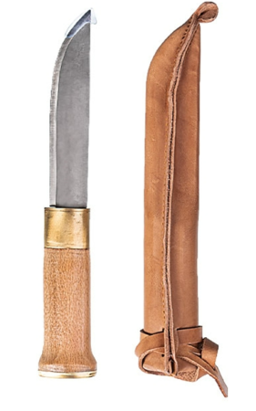 Coltello Lama Fissa Finlandese 24cm con Fodere Cuoio Mil Tec  Art. 15397000