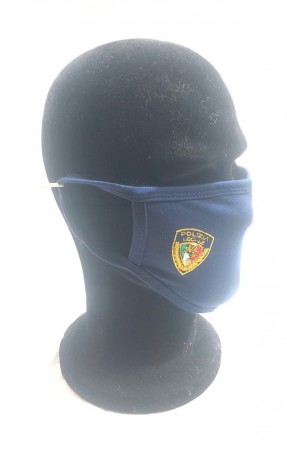 Mascherina Protettiva Modello Adulto con Ricamo Polizia Locale con Logo Nuovo Lavabile Art. NSD-PL-19C