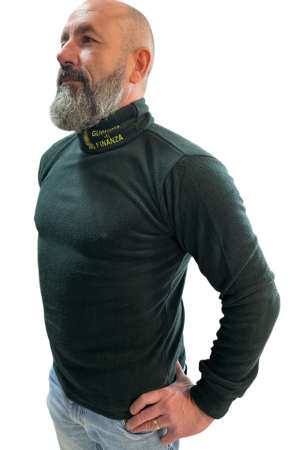 Maglione Maglioncino Lupetto Dolcevita in Micro pile Grigio con Logo Ricamato Guardia di Finanza G. di F.  black friday  Fino ad esaurimento scorte Art. NSD-GDF-RIC