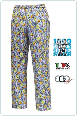 Pantalone Pant Coulisse Medicale Cuoco Chef DOGS & CATS Ego Chef Ravazzolo Italia  Art.3504146E