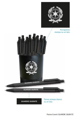 Penna Team Confezione Penne 20 pezzi + Portapenne Guardie Giurate GPG IPS  Idea Regalo Prodotto Ufficiale Art. 1GG-COLL