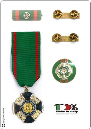 Set Medaglie + Nastrino Bombato + Pins Cavaliere Ufficiale Della Repubblica Idea Regalo Art.NSD-SET-C