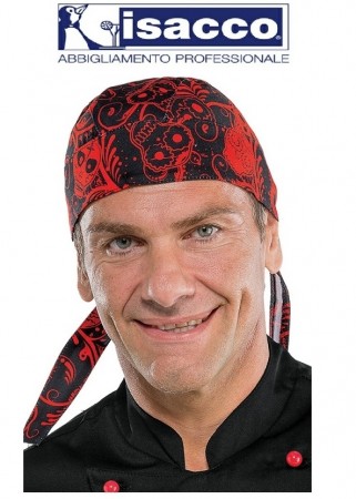 Bandana Sagomata Professionale Teschi Pirata Skull Isacco Italia Art. 124177