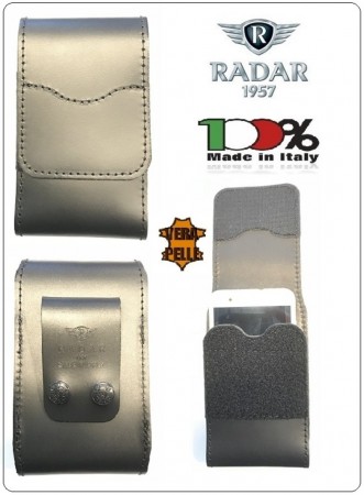 Porta Cellulare o Smartphone 6 Galaxy Note in Pelle Nera Radar 1957 Italia Polizia Carabinieri Vigilanza Art. 4127-1020