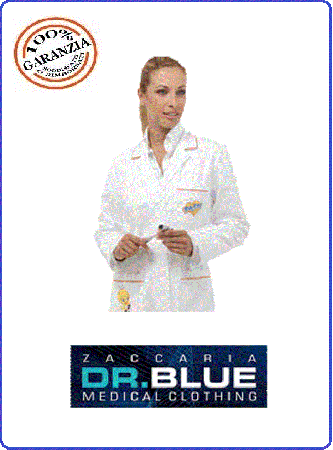 Camice Medico Donna con Ricami Looney Tunes Originali DR.BLUE Siggi  Art.04CA0240/00