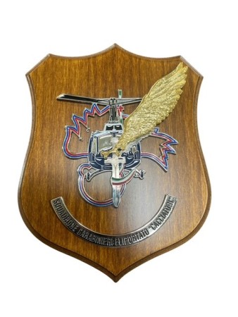Crest Quadretto Squadra Carabinieri  Eliportati Cacciatori Ufficiale Giemme cm. 24 x 18 Art. CC515