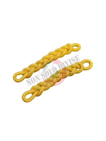 Coppia di Trecce Dorate o Alamari per Spalline per Giacche Rifiniture Abiti Hotel Albergo Giacca Coreana RAZA Art. 123100