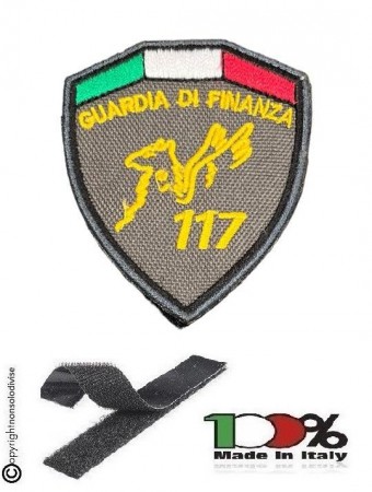 Patch Scudetto con Velcro Guardia di Finanza 117 + Bandiera Art. GDF-117