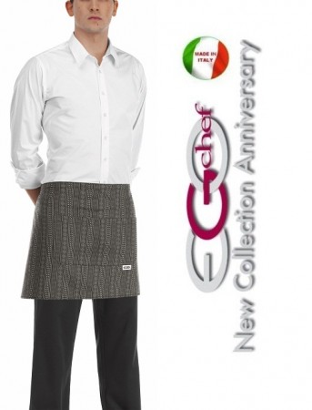 Grembiule Falda Banconiere Con Tascone Etnic  cm 40x70 Ego Chef Art. 700109