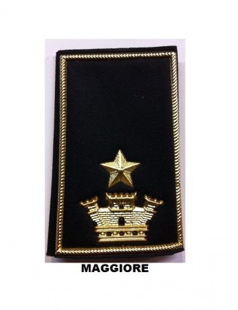 Gradi Tubolari Esercito Italiano Maggiore Fondo Nero o Verde Art. NSD-MAG