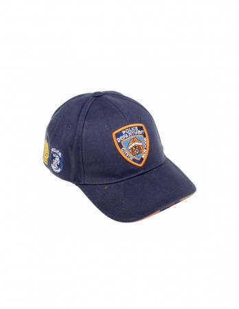 Cappellino da baseball con lo stemma del dipartimento di Polizia di New York ricamato frontalmente in rilievo Art. 215157-247