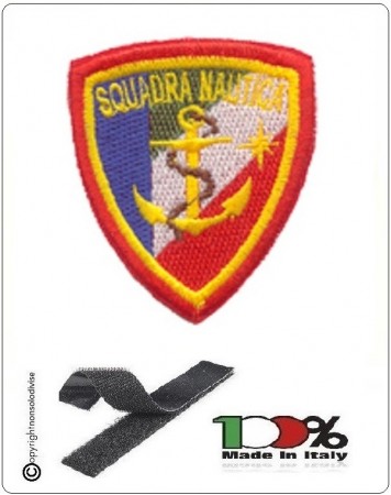 Patch Toppa Polizia di Stato Squadra Nautica Ricamata con Velcro Art.NSD-R-SN