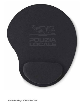 Tappetini Mouse PAD Ufficio Professionale con Poggia Polso Polizia Locale Prodotto Ufficiale Art. PAD-PL