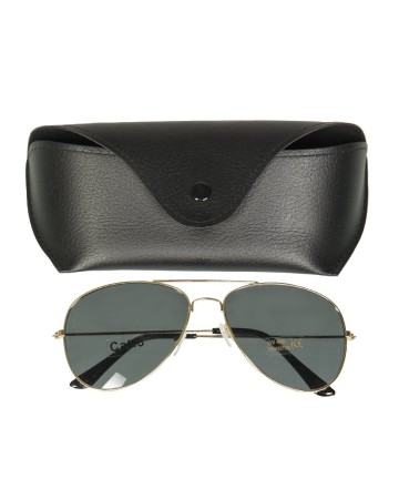 Occhiali Pilota Americano Tom Cruise con Custodia Nera U.S. pilot sun glasses with case gold MIL-TEC® Art. 15606000