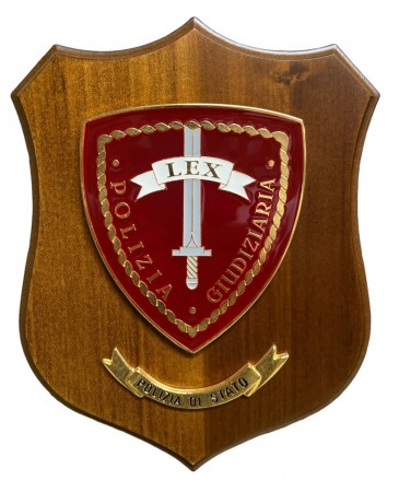 Crest Quadretto Polizia di Stato LEX Polizia Giudiziaria Art. LEX-PG