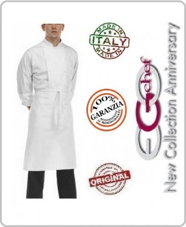 Grenbiule Falda Vita Con Tascone Bianca 70x70 Ego Chef Italia Art.6101001N