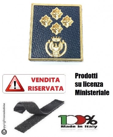 Gradi Plastificati Nuovo Modello 2019 Polo Giacca Giubbino Polizia di Stato PS con Velcro Primo Dirigente Art.V-PS-8