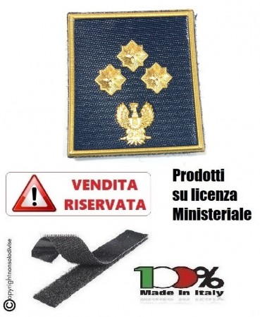 Gradi Plastificati Nuovo Modello 2019 Polo Giacca Giubbino Polizia di Stato PS con Velcro Commissario Art.V-PS-9