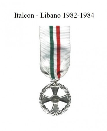 Medaglia Commemorativa Croce Italcon - Libano 1982-1984 Art. MED-1