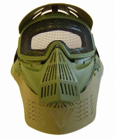 Maschera Facciale Verde Completa per Soft Air ULTIMI PEZZI   Art. 2604VR