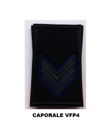 Gradi Tubolari Esercito Italiano Caporale  Fondo Nero o Verde VFP4 Art. NSD-VFP4