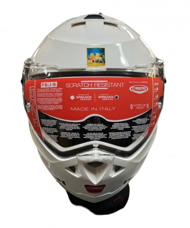 Casco Moto Modulare Polizia Locale Veneto Omologato P/J Caberg DUKE X Bianco Meta Made in Italy Art. CD10X-PL-V