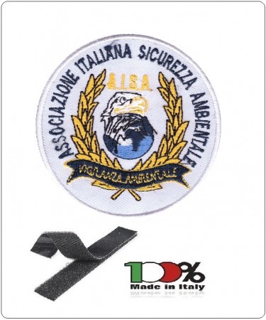 Patch Ricamata con Velcro AISA A.I.S.A. Ass. Nazionale Ambientale Ovale Art.NSD-AISA-O