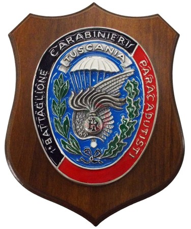 Crest Quadretto 1° Battaglione Carabinieri Paracadutisti Tuscania Ufficiale Giemme  Art. CC99B