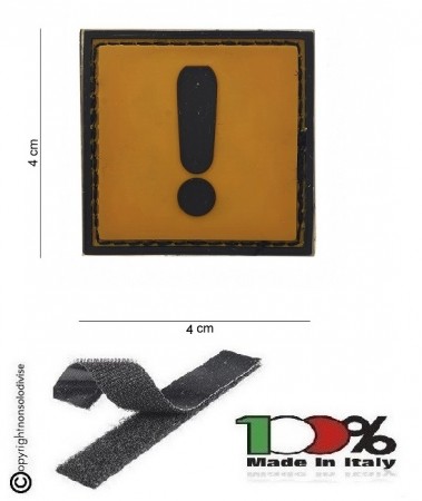 Patch 3D Gommata cm 4.00x4.00 Caution Attenzione INC101 Art. 444120-3599
