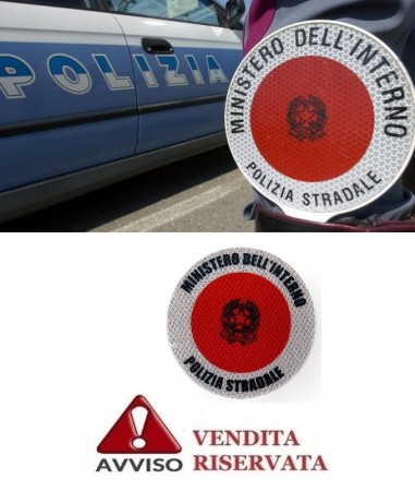 Adesivo 3M Per Paletta Rosso Polizia Di Stato Stradale VENDITA RISERVATA Art. R0055-PS
