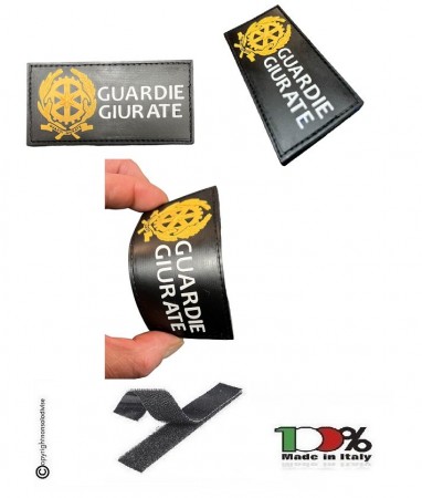 Patch Toppa PVC Guardie Giurate Guardia Particolare Giurata GPG IPS Repubblica 3D con Velcro NEW Art. PVC-21