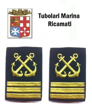 Gradi Tubolari Ricamati Marina Militare Italiana Nocchiere di Porto Capo di 1 Classe Art.MM-19