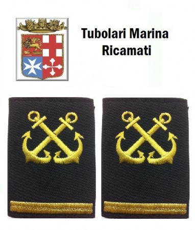 Gradi Tubolari Ricamati Marina Militare Italiana Nocchiere di Porto Capo di 3 Classe Art.MM-17