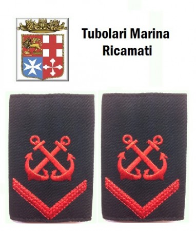Gradi Tubolari Ricamati Marina Militare Italiana Nocchiere di Porto Comune di 1 Classe  Art.MM-10