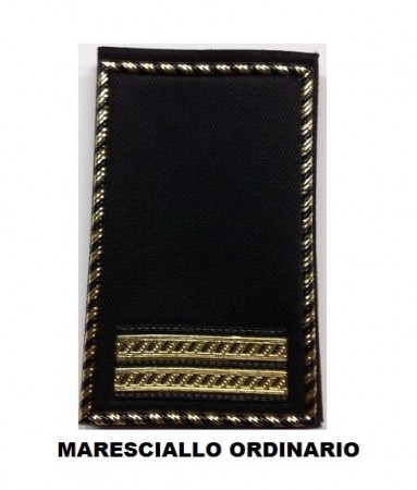 Gradi Tubolari Esercito Italiano Maresciallo Ordinario  Fondo Nero o Verde Art. NSD-MAR-O