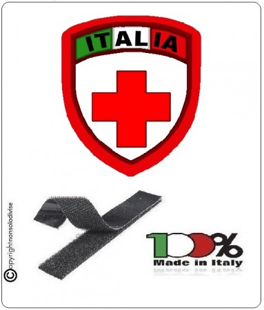 Patch Scudetto Croce Rossa Italiana Neutro Nuovo Modello  CRI Art.CRI-NEU