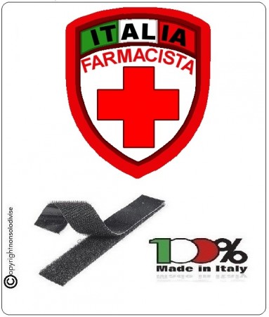 Patch Scudetto Croce Rossa Italiana Farmacista Nuovo Modello  CRI Art.CRI-FA