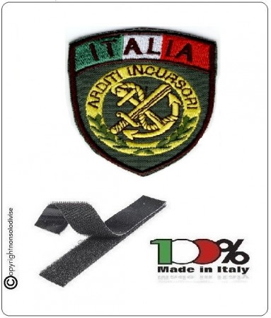 Patch Scudetto Ricamo a Macchina Con Velcro Arditi Incursori Marina Art.NSD-M-AI