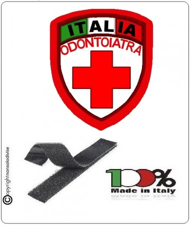 Patch Scudetto Croce Rossa Italiana Odontoiatra Nuovo Modello  CRI Art.CRI-OD