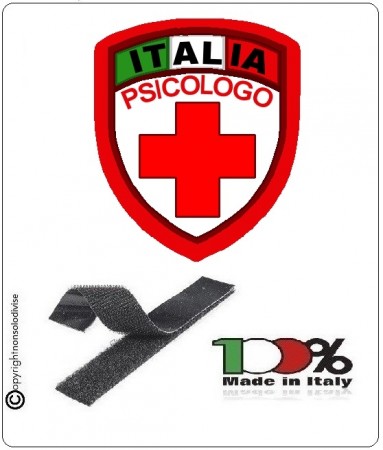 Patch Scudetto Croce Rossa Italiana Psicologo Nuovo Modello  CRI Art.CRI-PS
