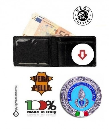 Portafoglio Porta Documenti con Placca Estraibile Polizia Penitenziaria Vega Holster VENDITA RISERVATAArt. 1WE02