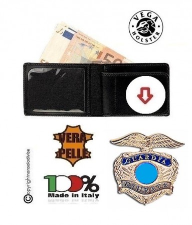 Portafoglio Porta Documenti con Placca Estraibile Guardia Giurata GPG Vega Holster Art. 1WE73