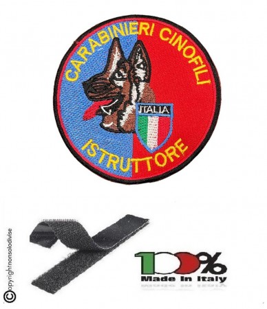 Patch Toppa Carabinieri CC Tonda con Velcro Cinofili Istruttore Art. CIN-CC