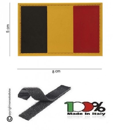 Patch 3D Gommata con Velcro 3D PVC Bandiera Belgio INC101 Art. 444110-3513