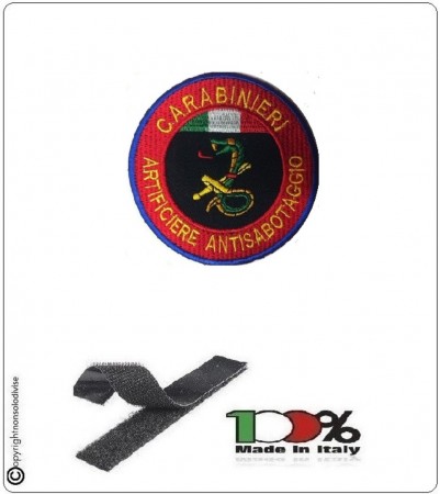 Patch Toppa Ricamata con Velcro Carabinieri Artificieri Anti Sabotaggio Antisabotaggio Art.NSD-CCAA